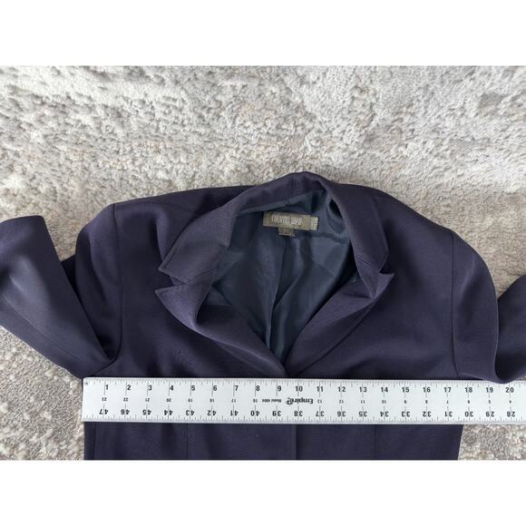 Country Road Size 6 Career Notched Blazer Jacket Navy Long Sleeve Lined Button - Picture 6 of 9